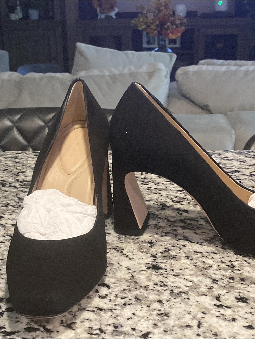 ANTONIO MELANI Black Block Heel Pumps